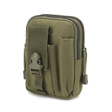 Imagem de Bolsa tática utilitária, bolsa organizadora pequena de nylon durável com alça Molle e vários bolsos para atividades ao ar livre, caminhadas, acampamento, viagens, armazenamento diário de equipamentos
