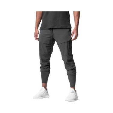 Imagem de Calças Cargo Masculinas De Verão De Secagem Rápida, Soltas, Elásticas,