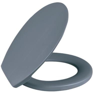 Imagem de Assento Sanitário Econômico Oval Universal | Tampa de Vaso Básica Injetada | Assento Sanitário Convencional(CINZA ESCURO (SOPRADO))