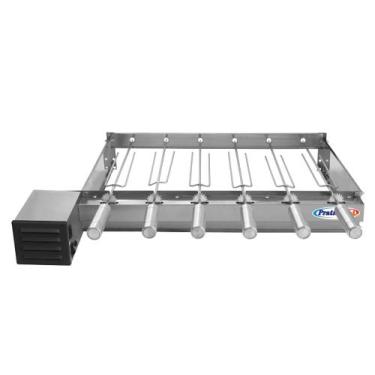 Imagem de Churrasqueira Gira Grill Baixo 6 Espetos Inox Giratorio Motor Weg - Pr