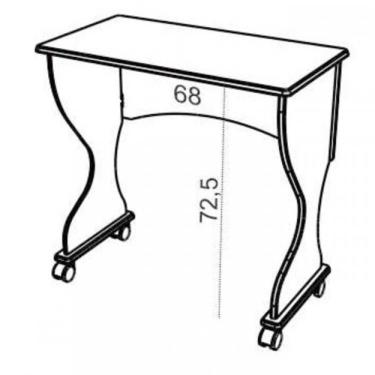 Imagem de Escrivaninha Dobrável com Rodízios C27 Dalla Costa Freijó