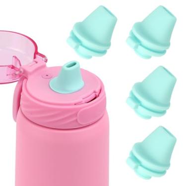 Imagem de 4 peças de substituição de válvula de mordida para garrafa de água de aço inoxidável Ello Cooper 22/947.2 g, bocal de garrafa de água, bico de tampa de silicone livre de BPA para Ello Cooper 18/22/32