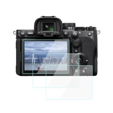 Imagem de YRTIYO Protetor de tela A7V para câmera Sony A7 V A7M5 / A7R V A7R5, antiarranhões, antibolhas, antipoeira, vidro temperado 9H, pacote com 3