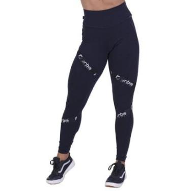 Imagem de Calça Legging Feminina Preta Com Elástico Personalizado Orbis-Feminino