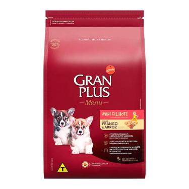 Imagem de Ração Gran Plus Cães Menu Filhotes Racas Mini Frango e Arroz 10,1kg