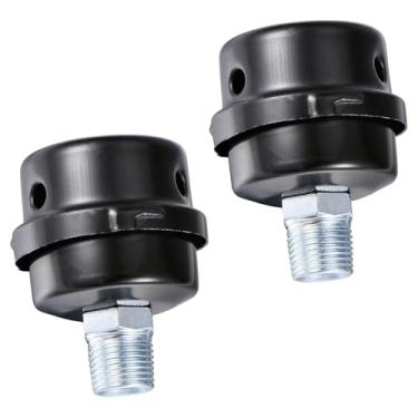 Imagem de 2 peças de filtro silenciador de compressor de ar de 20 mm de diâmetro de rosca de 1/5.1 cm, substituição do filtro de admissão para geradores, sopradores, portas de escape, peças de compressor de ar