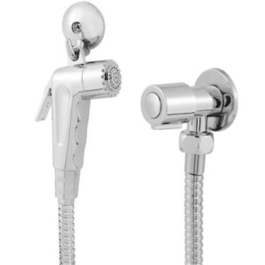 Imagem de Ducha Higiênica Engate Flexível Aço Inox 1,20 Metros + Registro ABS + 