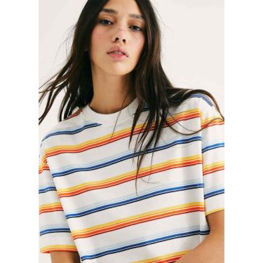 Imagem de Camiseta Feminina Box Listrada-Feminino
