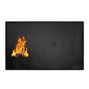 Imagem de Tapetes para churrasqueiras ao ar livre, Tapete para churrasqueiras | Tapete à prova de fogo para churrasco sob a grelha - Sob a esteira da grade, almofada resistente ao fogo exterior, almofadas dobrá