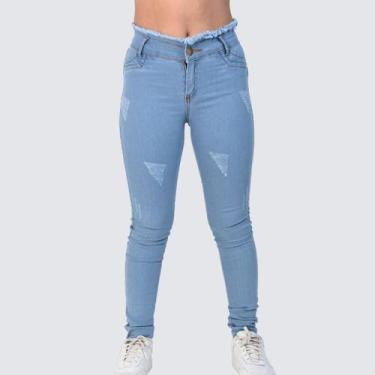 Imagem de Kit 2 Calça jeans feminina slim infantil juvenil meninas 10 ao 16 - Rj
