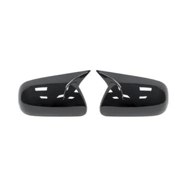 Imagem de Capa de substituição para espelho retrovisor lateral, tampas de fibra de carbono brilhante, preta, compatível com Toyota Corolla 2007-2013 Vios Yaris Sedan P90 2008-2013(Gloss Black)