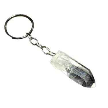 Imagem de Chaveiro Pontinha Cristal Bruto Natural Garimpo - CristaisdeCurvelo