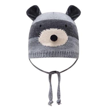 Imagem de Gorro Bebê em Tricot  Ursinho Cinza Com Orelinhas Luc.boo-Masculino