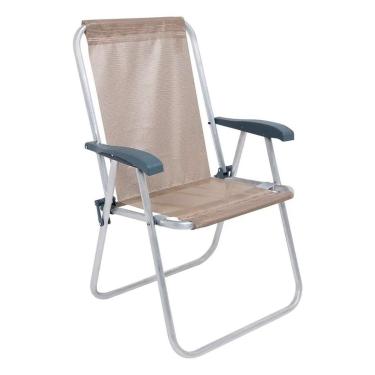 Imagem de Cadeira de Praia Alta Relax Comfort em Alumínio - Bel Fix-Unissex