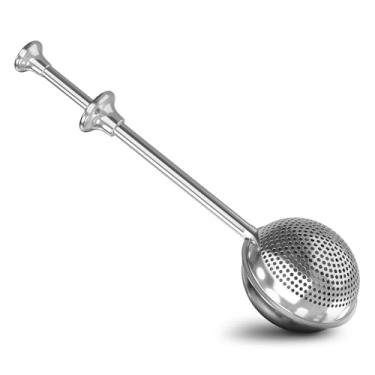 Imagem de Espanador de farinha – Espanador de farinha de aço inoxidável 304 para assar pão com cabo de mola – espanador de cacau, canela, especiarias e açúcar em pó com operação com uma mão | Pode ser lavado na