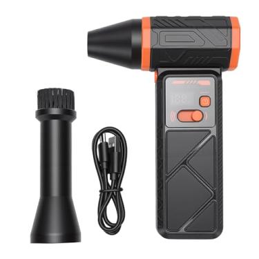 Imagem de Greensen 130000RPM Soprador de Ar Elétrico, Soprador de Ar Portátil Sem Fio Recarregável Com Luz LED e Carregamento Tipo C para Limpeza de Teclado de Computador, Eletrônicos, Carro e Casa (ORANGE)