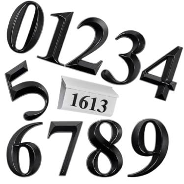 Imagem de Hopeful Life Feng 10 peças de números de casa autoadesivos 3D para fora, números de caixa de correio à prova d'água para placa de endereço de casa, adesivos refletivos de 7,6 cm para caixa de correio