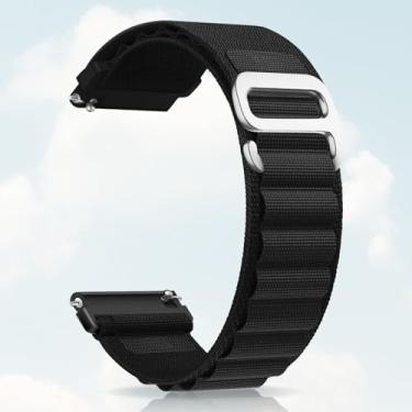 Imagem de Pulseira de nylon compatível com Samsung Galaxy Watch 7/FE/6/5 Pro 4 3/Watch 4 6 Classic/Active/Gear S2 S3 Frontier, pulseira esportiva de 20 mm e 22 mm para Galaxy Watch de 47 mm, 43 mm, 45 mm, 40 mm