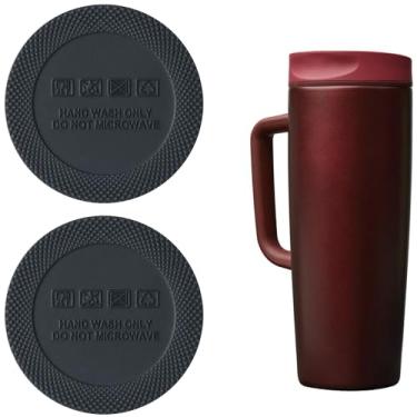 Imagem de Fundo de borracha adesivo universal, pacote com 2 almofadas antiderrapantes para copo de café Owala SmoothSip Slider isolado apenas 680 g