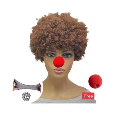 Imagem de Peruca Colorida E Fofa De Palhaço, Cabelo Sintético Resistente Ao Calo