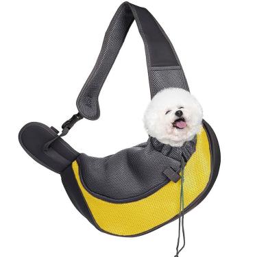 Imagem de Bolsa Canguru Cachorro Gato Pet Carregador Mochila Pet Pequeno Porte Ombros Costas Caminhada Passeio Seguro Confortavel