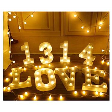 Imagem de Jectse Luzes de Letras do Alfabeto LED, Sinais de Letreiro DIY Com Brilho Branco Quente para Decoração de Festa de Casamento Em Casa (Jectsev5Q-10148358)