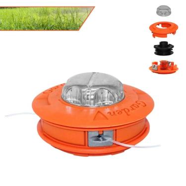 Imagem de Cabeçote Aparador Garden Com Sistema Bate e Libera Fio, Rosca 10mmx1,25mm Para Roçadeiras Importadas Vulcan VR430P VR520H, VR620H Nakasaki NK750PRO