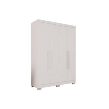 Imagem de Guarda Roupa Solteiro 4 Portas Recife Salleto - Sallêto, Branco