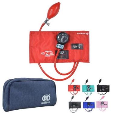 Imagem de Aparelho Pressao Esfigmomanometro Fecho Metal Bic, Vermelho