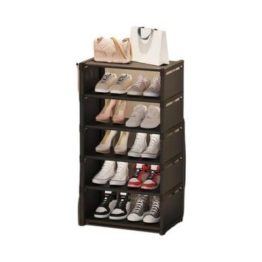 Imagem de Sapateira Pequena E Estreita De Parede Com Múltiplos Níveis Para Armaz