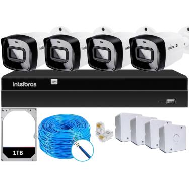 Imagem de Kit 4 Câmeras IP Vipc Intelbras NVD 1404P HD 1TB