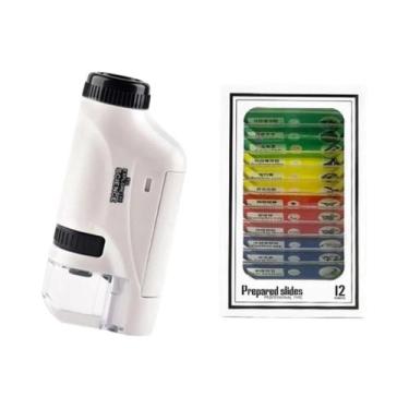 Imagem de Microscópio Portátil Infantil 60-120X Alimentado Por Bateria Kit Educa