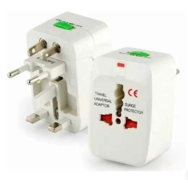 Imagem de Adaptador Tomada Universal Internacional Uk Eua Europa Asia
