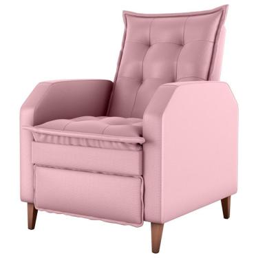 Imagem de Poltrona Reclinável Do Papai Ben Veludo Turkey Rosa