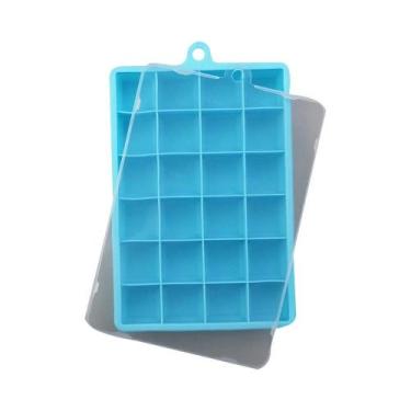 Imagem de Forma De Gelo De Silicone Com 24 Cavidades E Tampa Quadrada Inclusa, M