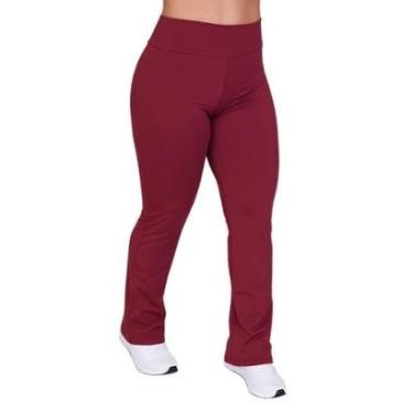 Imagem de Calça Flare Bailarina Legging Fitness Cintura Alta de Academia Francine-Feminino
