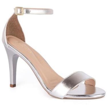 Imagem de Sandália Feminina Salto Alto Fino Médio Tiras Clássica A3.150-Feminino