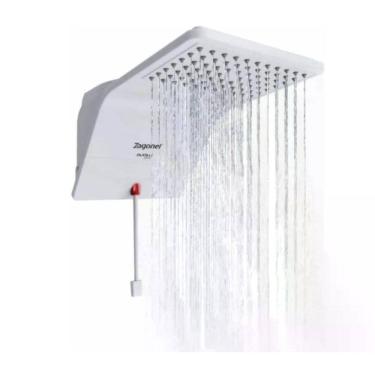 Imagem de Chuveiro Elétrico Eletrônico 220v 6800w Branco Quadrado Ducali Zagonel