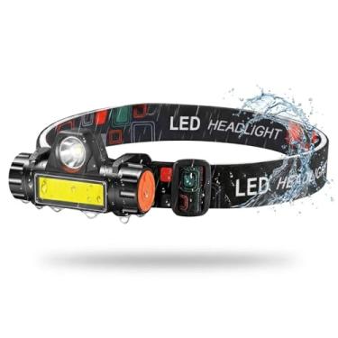 Imagem de Lanterna De Cabeça Led Potente Recarregável e À Prova D'Água Para Uso em Mecânica Ciclismo Caminhada Trilha Acampamento Pesca Noturna Vigilância Portátil 4 Modos de Iluminação AlverSun