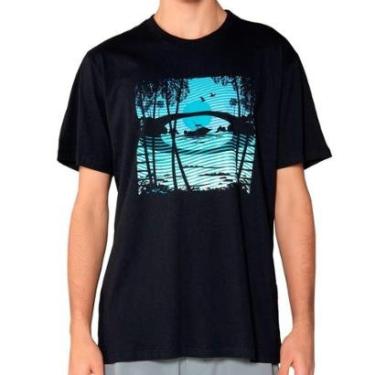 Imagem de Camiseta Oakley Sunset Lines Masculino-Masculino