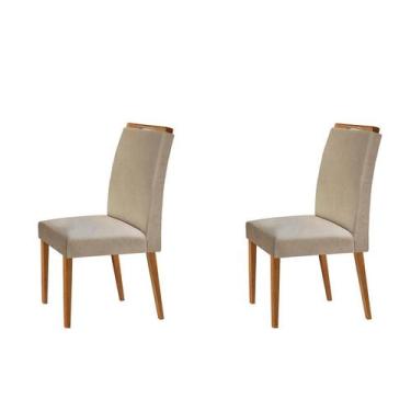 Imagem de Conjunto com 2 Cadeiras de Jantar Olivia III Capuccino - Modern
