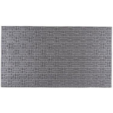 Imagem de Tapete Atlanta Alto Relevo Antiderrapante 100x140cm Corttex  - Tijolinho Grafite