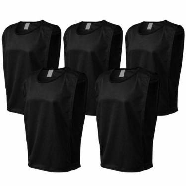 Imagem de Kit colete 5 pçs liso esportivo futebol trb adulto em poliéster - TRB 