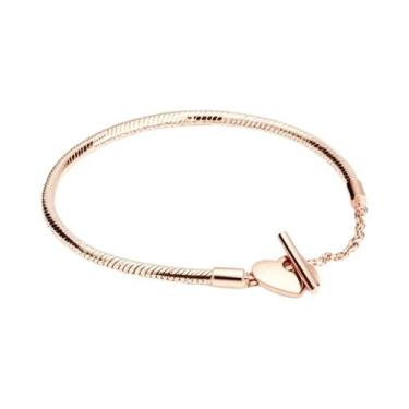 Imagem de Pulseira Feminina De Prata Esterlina 925 Com Pingente De Cobra E Fecho