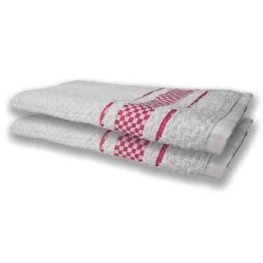 Imagem de 2 Panos De Prato Atoalhado Felpudo 370G/M² Premium Rosa - TOALHAS SHOW