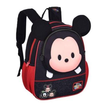 Imagem de Mochila Escolar Infantil Mickey Mouse Com Orelhinhas 3d - Prática E Co