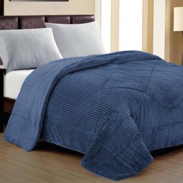 Imagem de Cobertor Aveline Casal Queen Manta Plush Canelada 01 Peça Toque Macio 