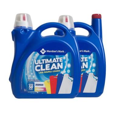 Imagem de Kit 2 Lava Roupas Líquido 5L Members Mark  Sabão de Limpeza Profunda U
