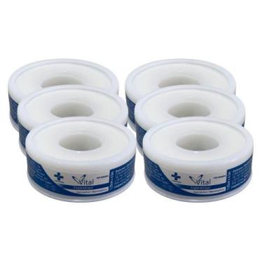 Imagem de Esparadrapo Impermeável Branco 1,25 cm x 4,5 m (VITAL) - 06 Unidades