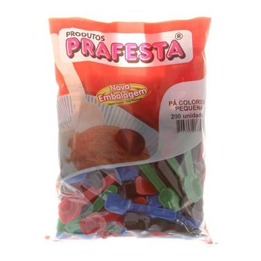 Imagem de Pazinha Descartável Pequena Colorida com 200 Unidades Prafesta